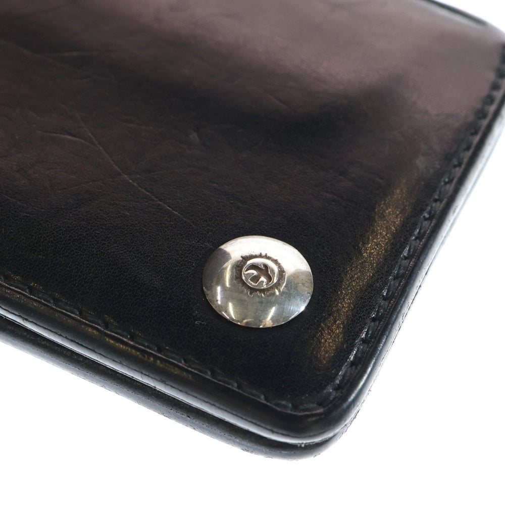 goro's(ゴローズ) 刻印コンチョ付き 二つ折り札入れ ブラック 財布