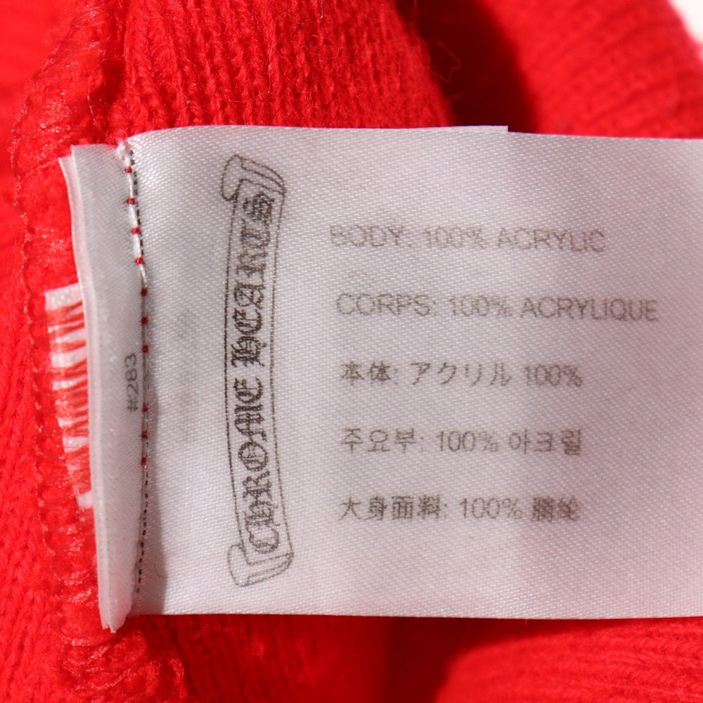 CHROME HEARTS(クロムハーツ) WATCH CAP ワッチキャップ ロゴ刺繍ビーニー レッド