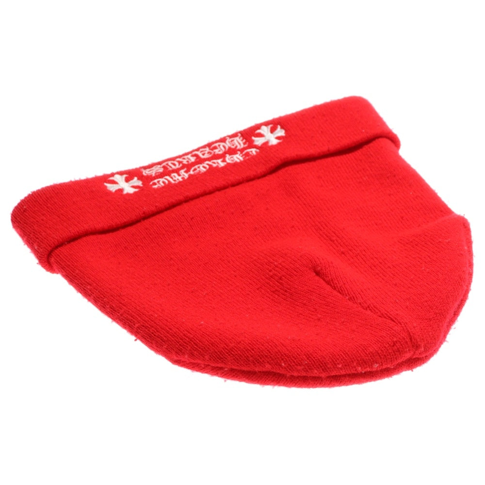 CHROME HEARTS(クロムハーツ) WATCH CAP ワッチキャップ ロゴ刺繍ビーニー レッド