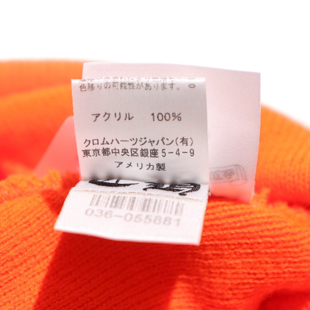 CHROME HEARTS(クロムハーツ) WATCH CAP ワッチキャップ ロゴ刺繍ビーニー オレンジ