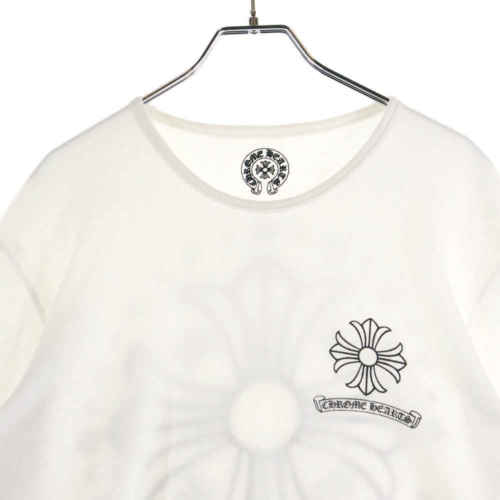 CHROME HEARTS(クロムハーツ) バック CHプラスプリント サーマル ロングスリーブTシャツ ホワイト