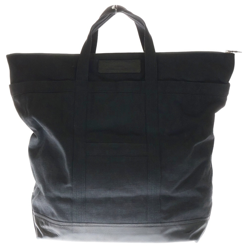 CHROME HEARTS(クロムハーツ) ユナイテッドアローズ25周年記念 250個限定 ダガージップ クロスパッチ付き デニムレザー コンビ トートバッグ ブラック/シルバー