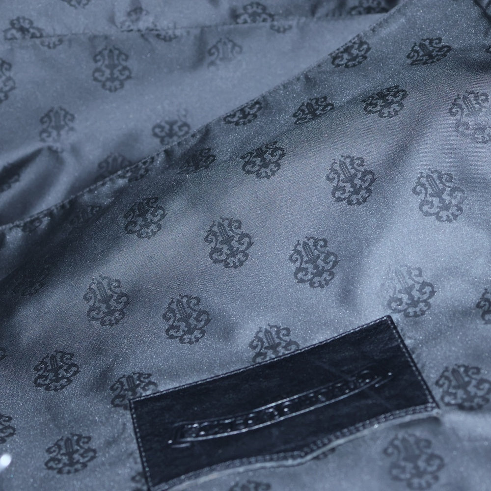 CHROME HEARTS(クロムハーツ) ユナイテッドアローズ25周年記念 250個限定 ダガージップ クロスパッチ付き デニムレザー コンビ トートバッグ ブラック/シルバー