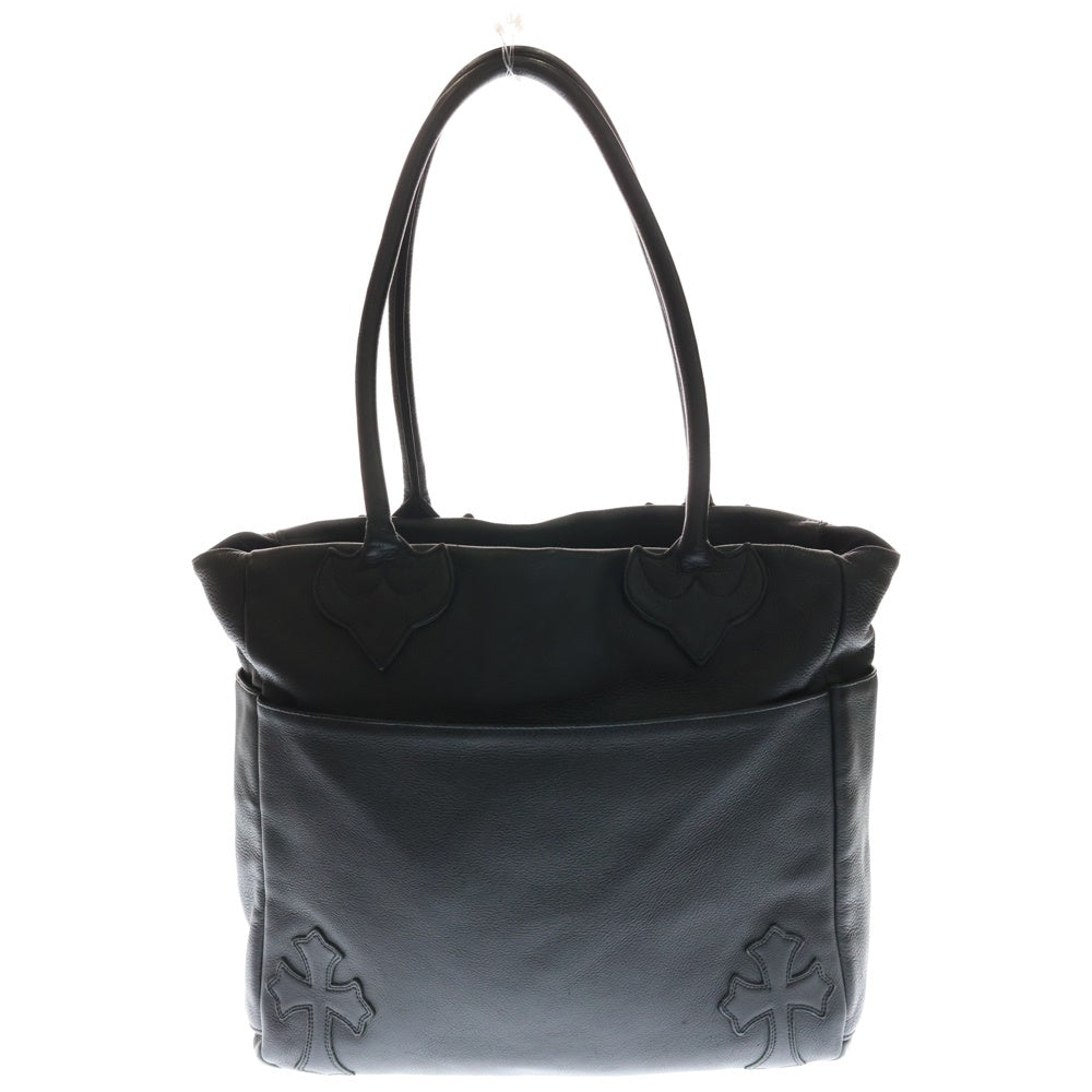 CHROME HEARTS(クロムハーツ) TOTE BAG 4 POCKET 4 CROS PATCH 4ポケット クロスパッチ付き レザートートバッグ ブラック
