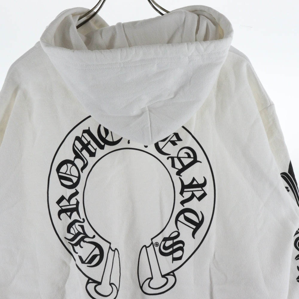 CHROME HEARTS(クロムハーツ) SWTSHRT PLVR 袖フローラルバックホースシュープリントパーカー