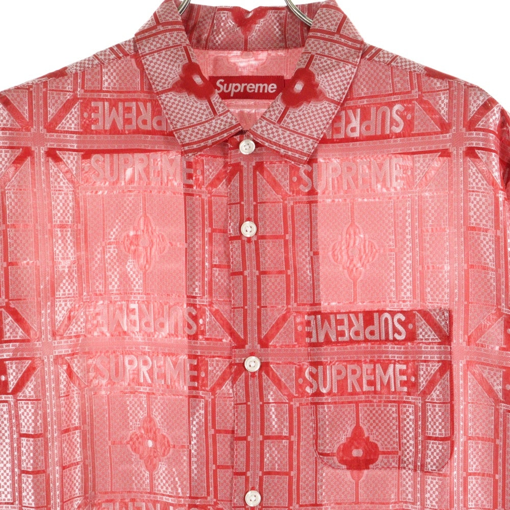 SUPREME(シュプリーム) Tray Jacquard S/S Shirt 24ss ジャガード織 ロゴ総柄 半袖シャツ