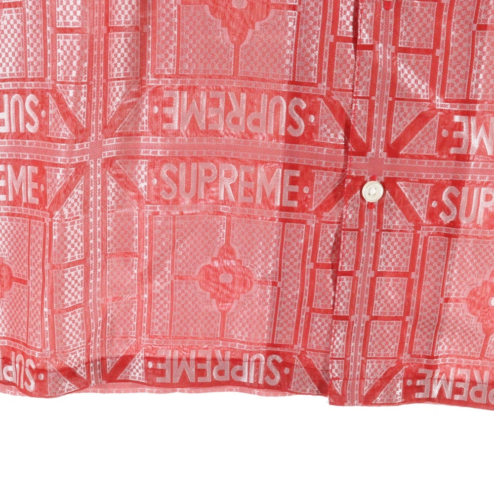 SUPREME(シュプリーム) Tray Jacquard S/S Shirt 24ss ジャガード織 ロゴ総柄 半袖シャツ