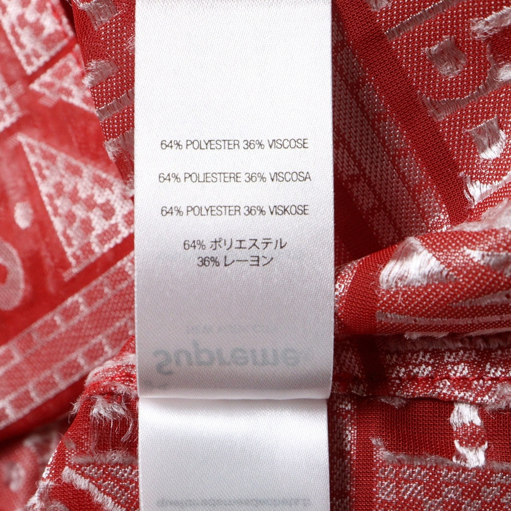 SUPREME(シュプリーム) Tray Jacquard S/S Shirt 24ss ジャガード織 ロゴ総柄 半袖シャツ