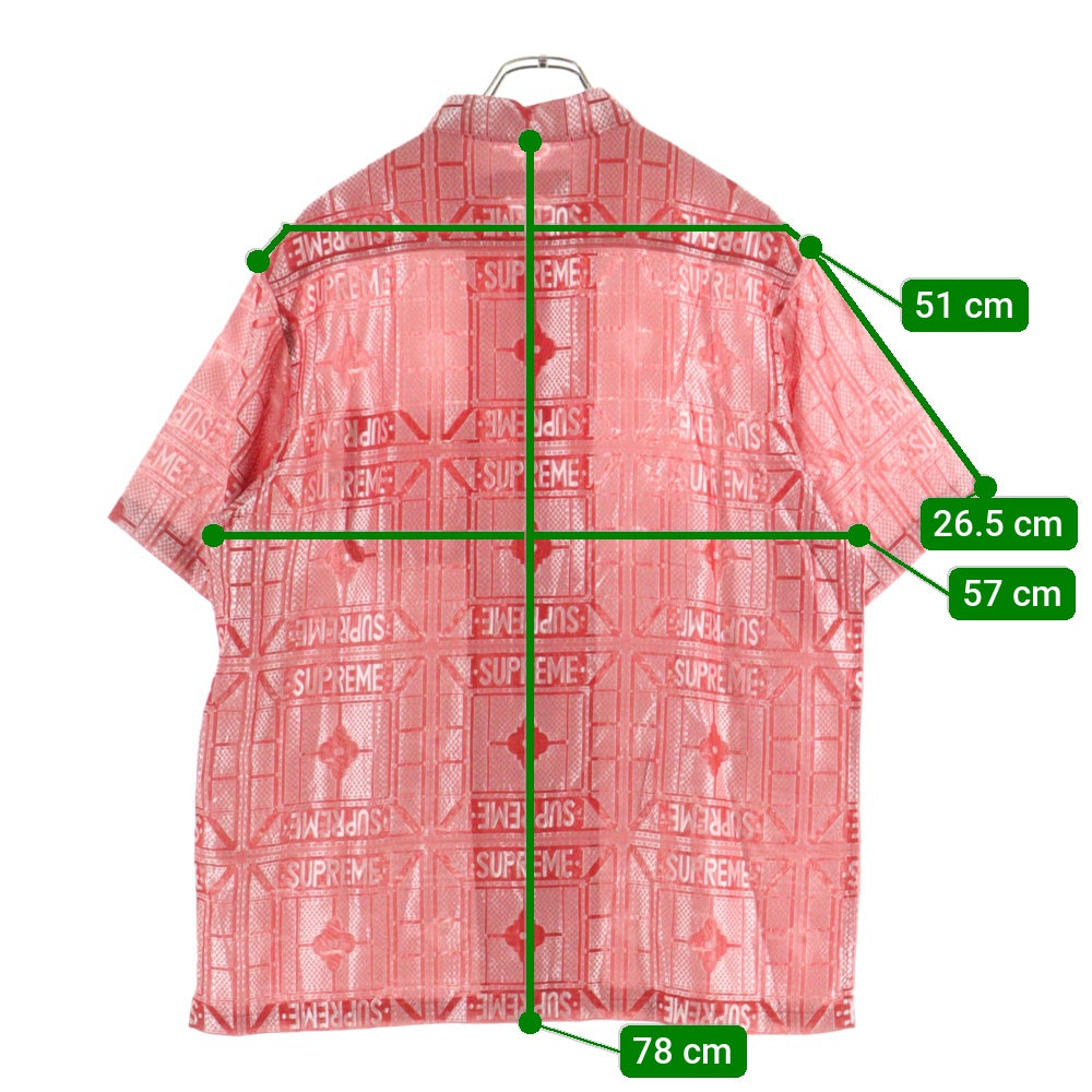 SUPREME(シュプリーム) Tray Jacquard S/S Shirt 24ss ジャガード織 ロゴ総柄 半袖シャツ