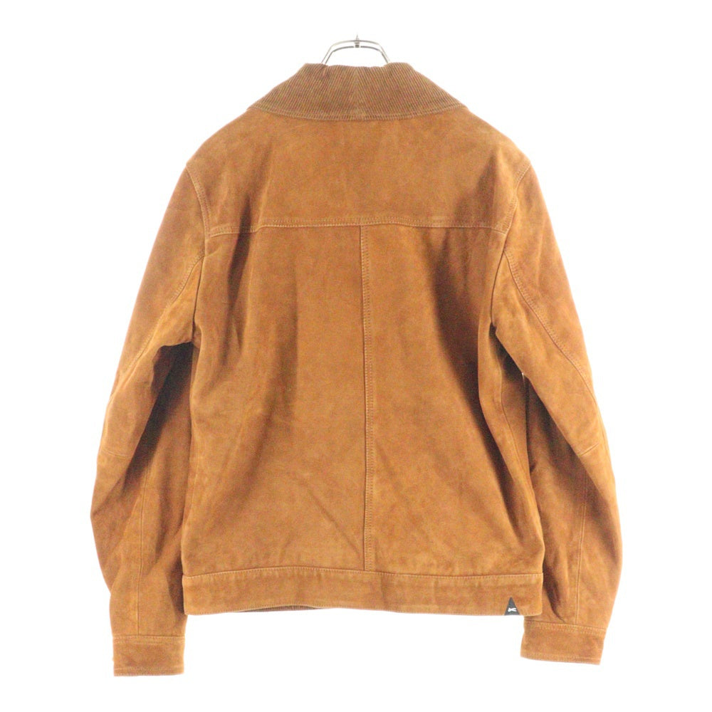 DENHAM(デンハム) ゴートレザー スエード ジャケット ブラウン