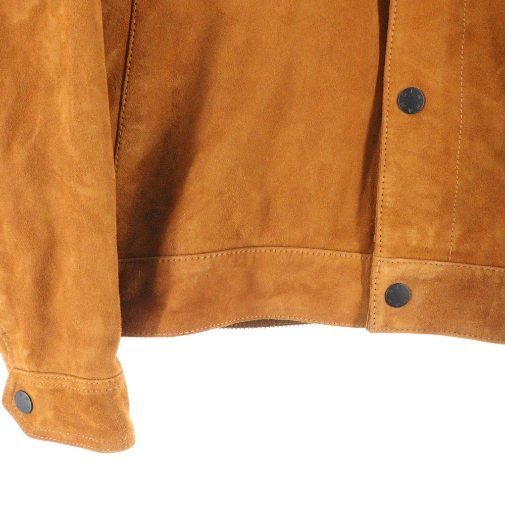 DENHAM(デンハム) ゴートレザー スエード ジャケット ブラウン