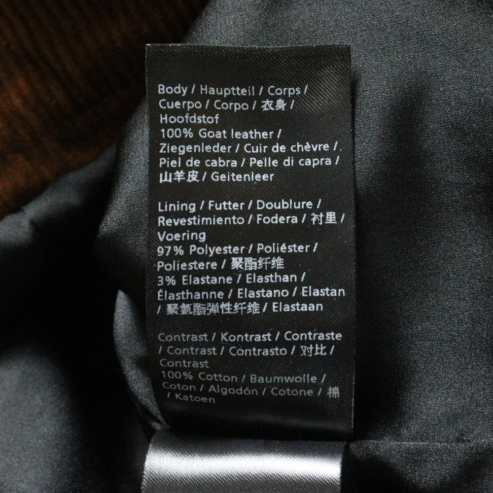 DENHAM(デンハム) ゴートレザー スエード ジャケット ブラウン