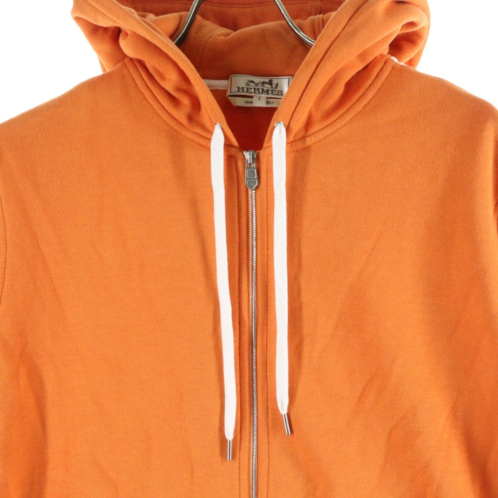 HERMES(エルメス) RUN H コットン スウェット ジップアップ パーカー