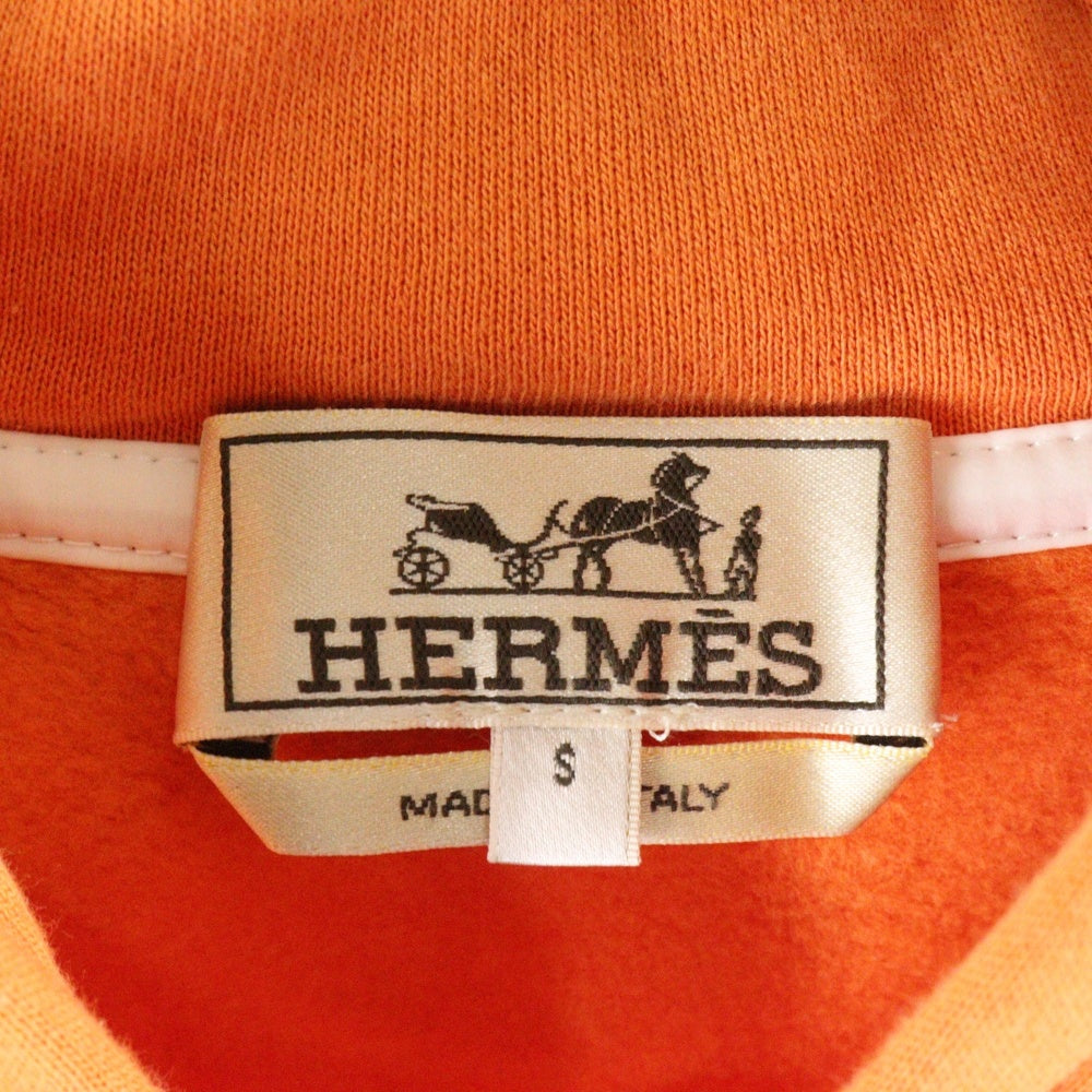 HERMES(エルメス) RUN H コットン スウェット ジップアップ パーカー