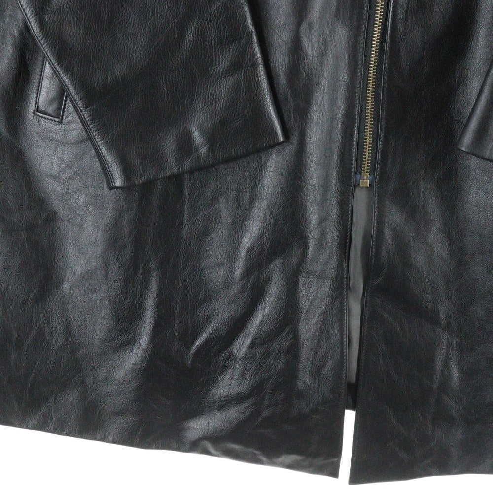 ERIKO YAMAGUCHI (エリコヤマグチ) LEATHER ZIPUP COAT レザー ジップアップ コート