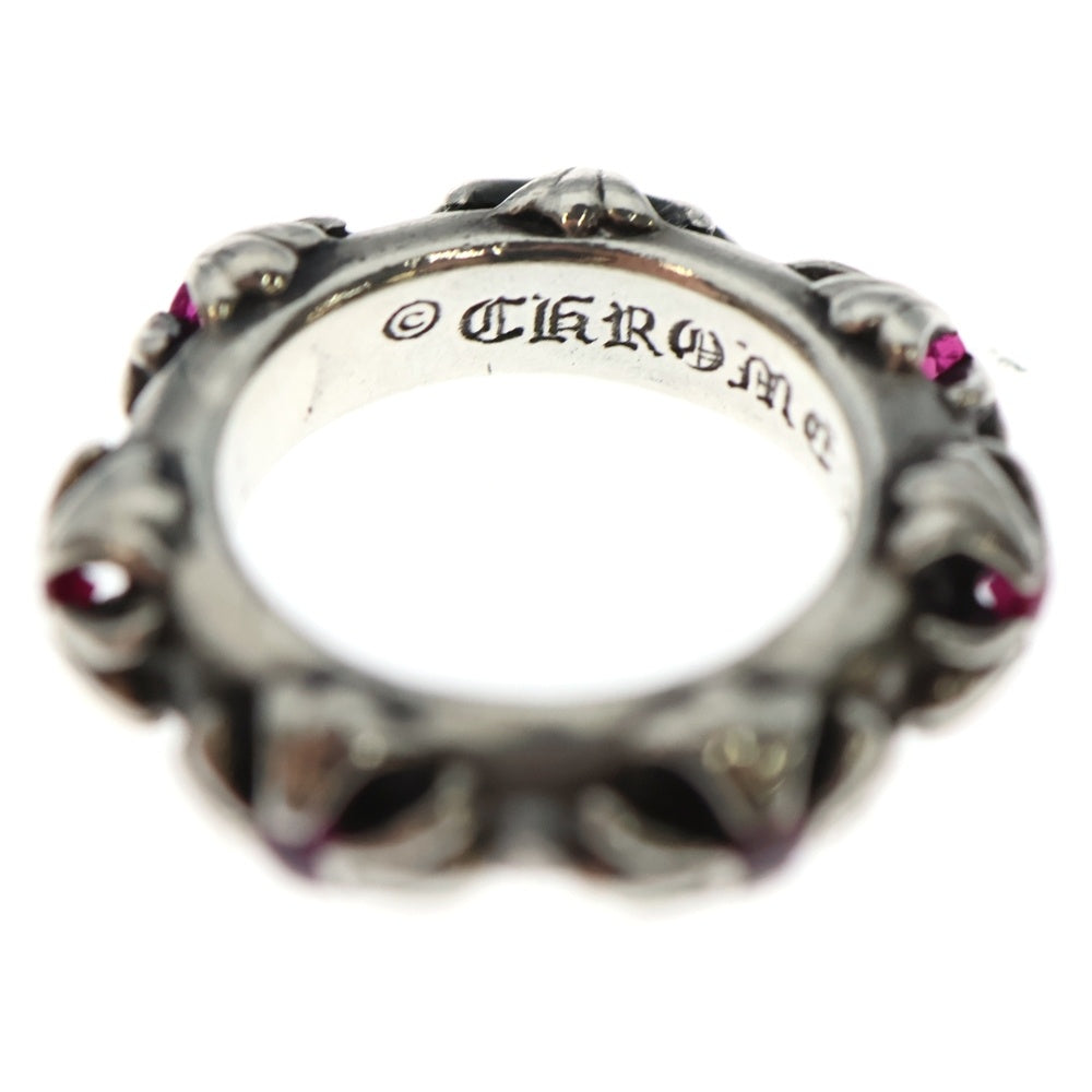 CHROME HEARTS(クロムハーツ) CROSS BAND RUBY クロスバンド ルビーシルバーリング