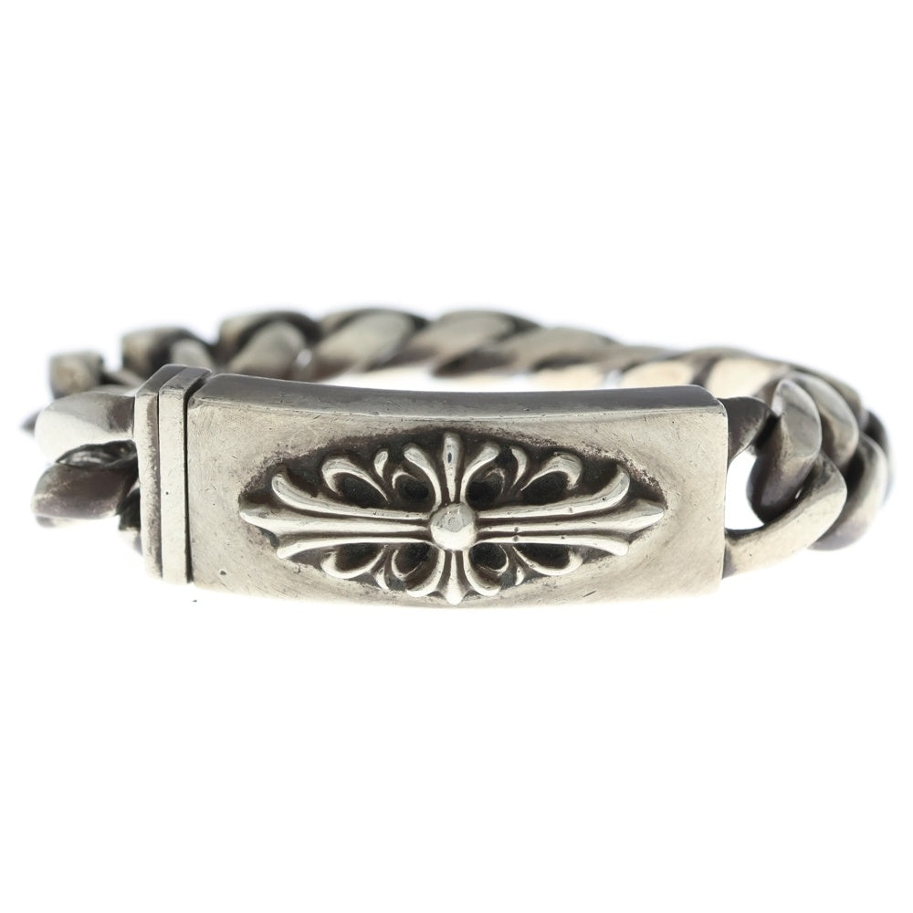 CHROME HEARTS(クロムハーツ) ID FLORAL CRS フローラルクロスIDクラシックリンク ブレスレット 13LINK シルバー BCA164