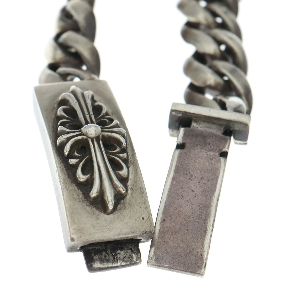 CHROME HEARTS(クロムハーツ) ID FLORAL CRS フローラルクロスIDクラシックリンク ブレスレット 13LINK シルバー BCA164