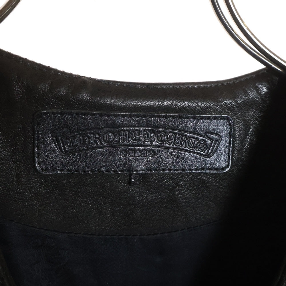CHROME HEARTS(クロムハーツ) デストロイレザーキルティングダガージップベスト