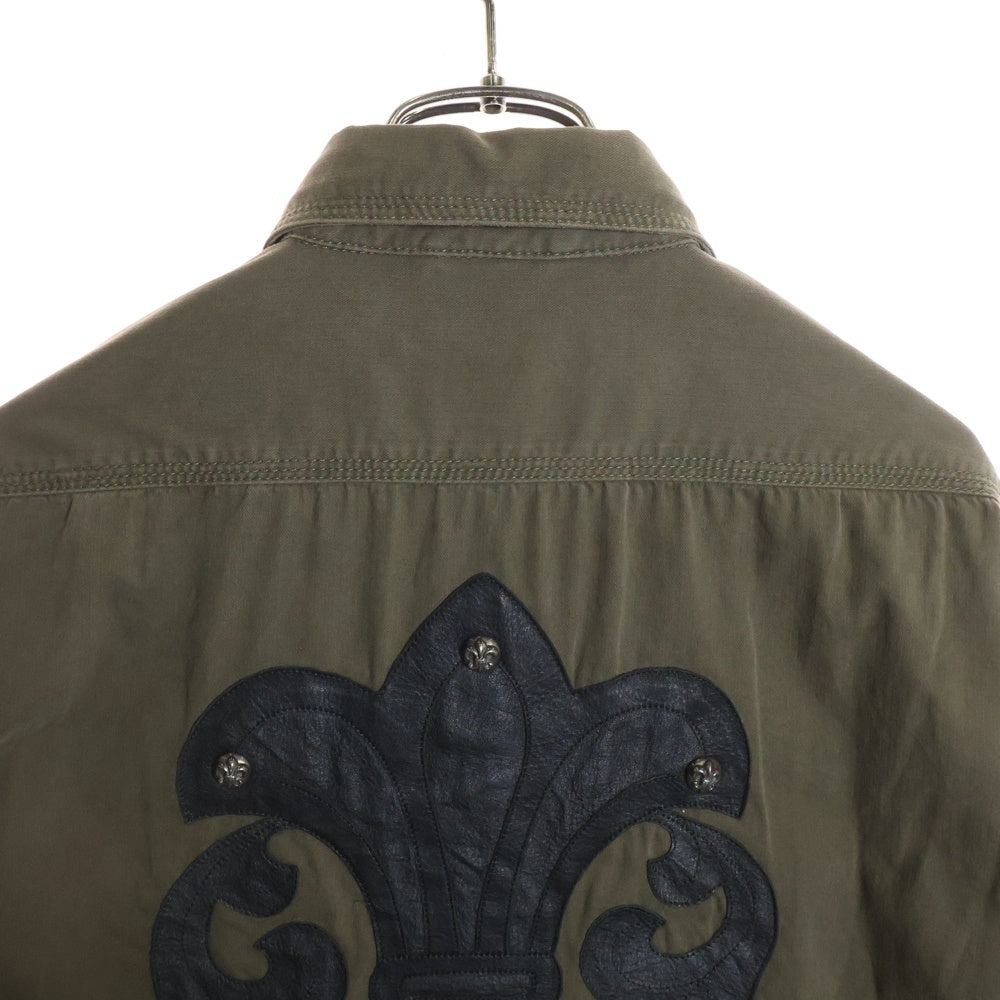 CHROME HEARTS(クロムハーツ) ARMY FBRC BS FLUER アーミーシャツ BSフレアボタンミリタリー長袖シャツ カーキ