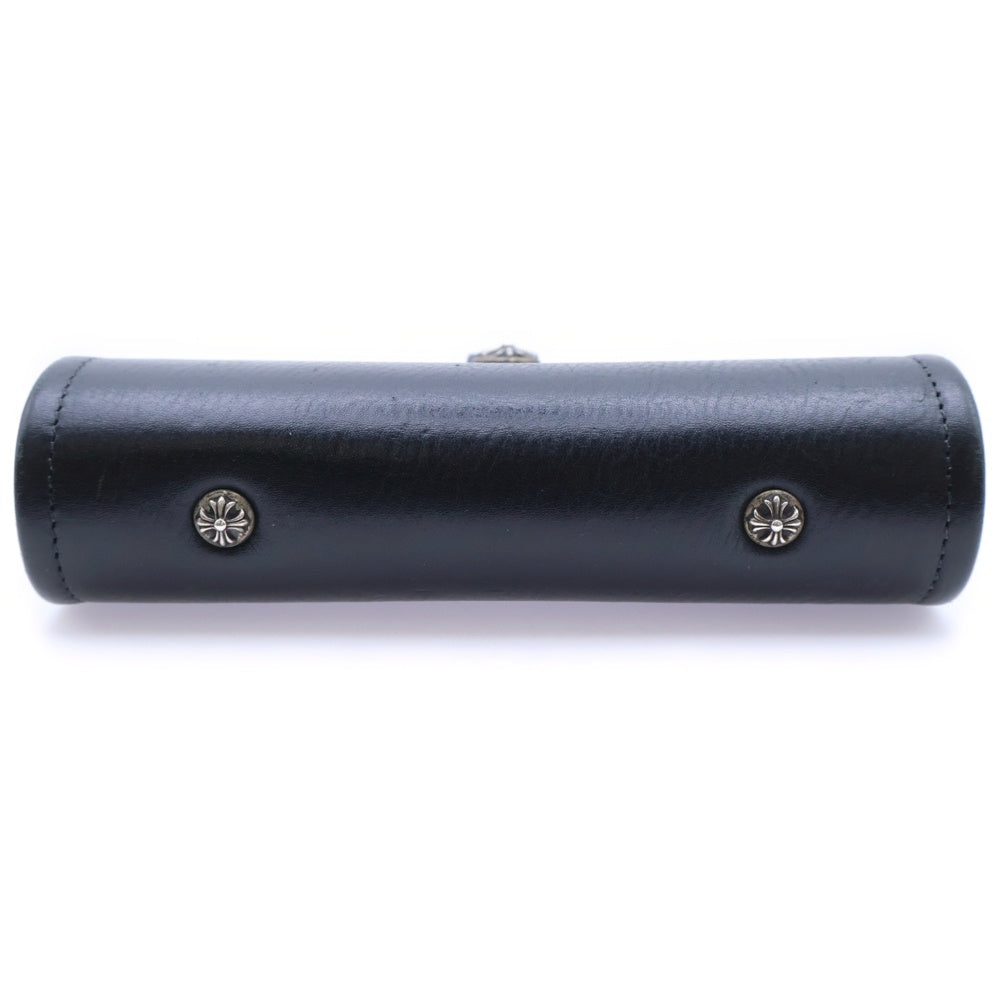 CHROME HEARTS(クロムハーツ) AGENDA PLAIN アジェンダ クロスボールボタンレザーブックカバー ブラック