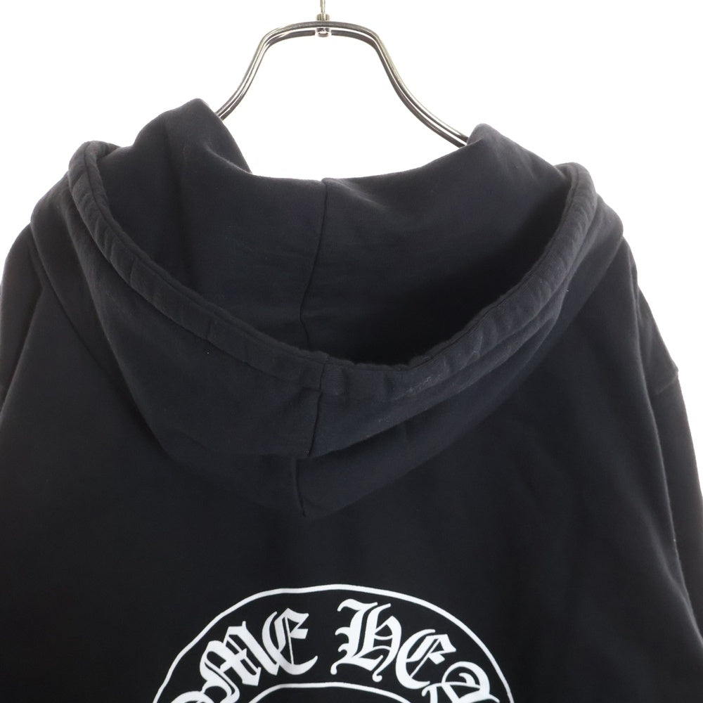 CHROME HEARTS(クロムハーツ) SWTSHRT HD ZIP LTD ホノルル限定バックホースシュープリントジップアップパーカー ブラック/ホワイト