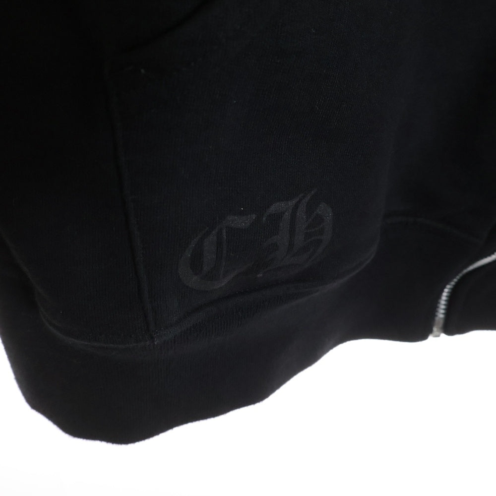 CHROME HEARTS(クロムハーツ) SWTSHRT HD ZIP LTD ホノルル限定バックホースシュープリントジップアップパーカー ブラック/ホワイト