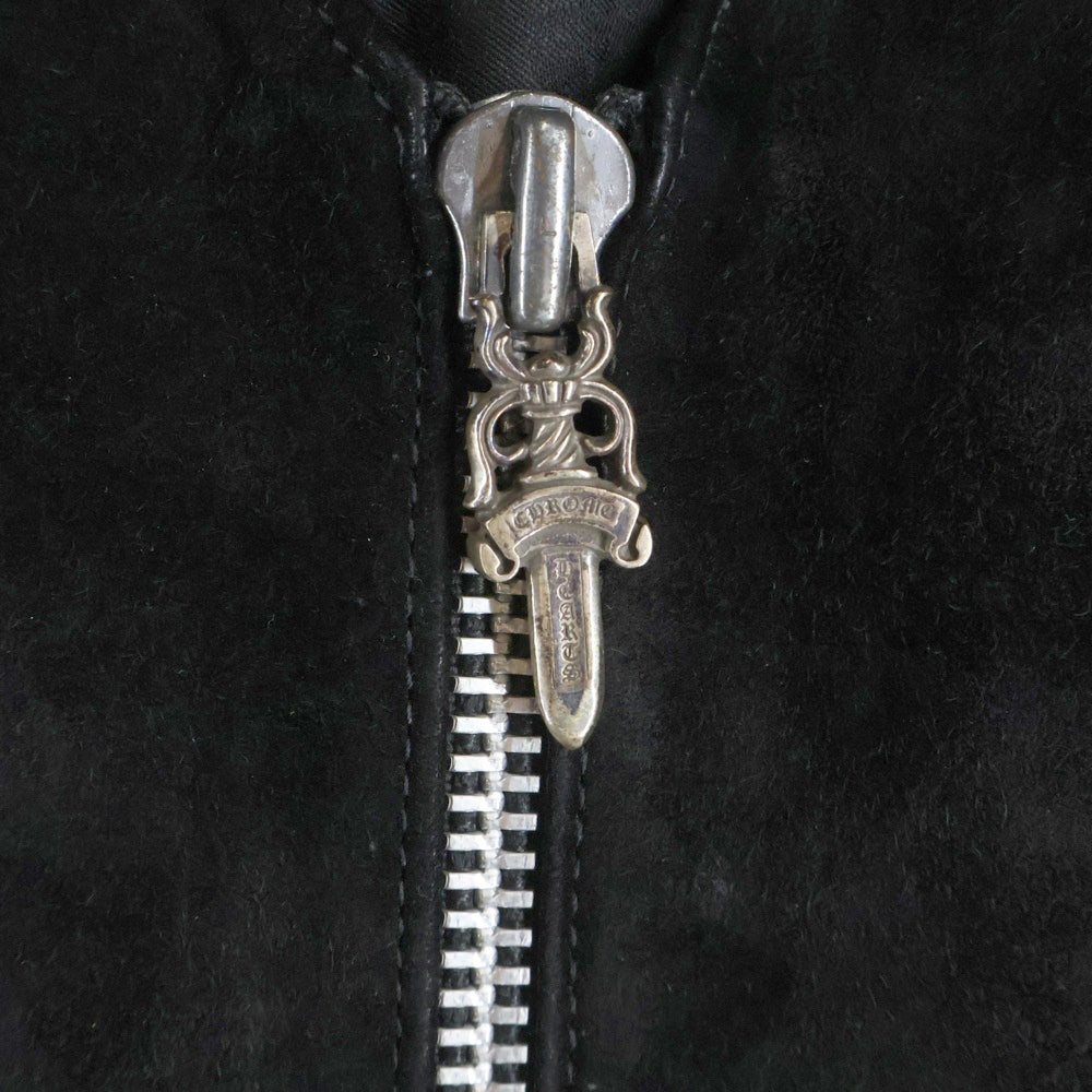 CHROME HEARTS(クロムハーツ) ZIP FRNT VEST ダガージップバックガンスリンガースウェードベスト