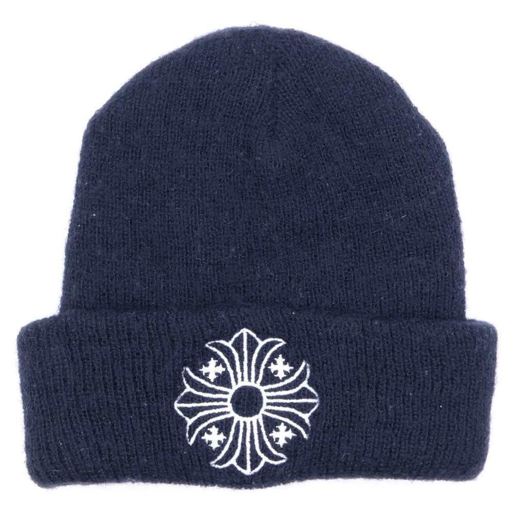 CHROME HEARTS(クロムハーツ) WATCH CAP ワッチキャップ CHロゴ刺繍ビーニー ニットキャップ 帽子 ブラック/ブラック レディース