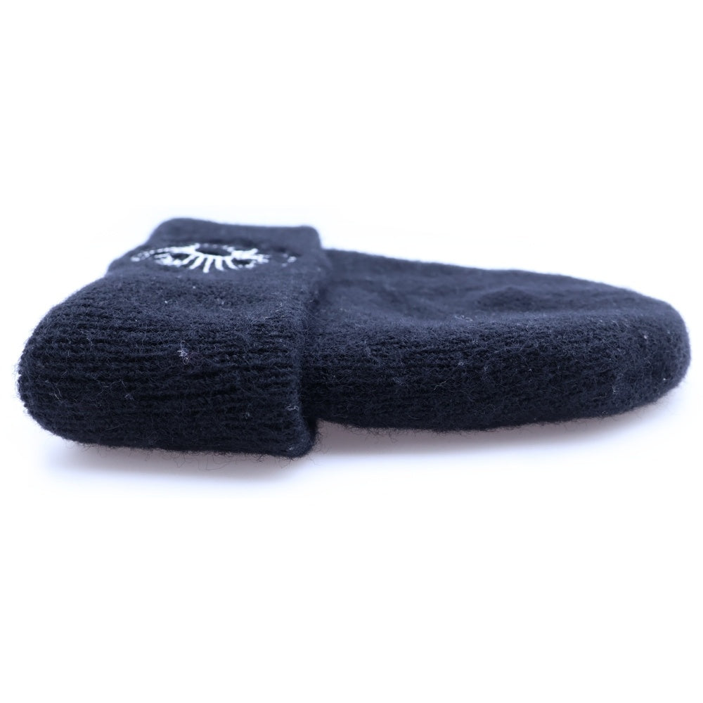 CHROME HEARTS(クロムハーツ) WATCH CAP ワッチキャップ CHロゴ刺繍ビーニー ニットキャップ 帽子 ブラック/ブラック レディース
