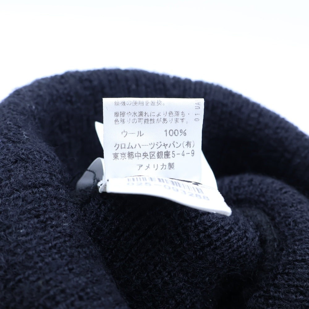 CHROME HEARTS(クロムハーツ) WATCH CAP ワッチキャップ CHロゴ刺繍ビーニー ニットキャップ 帽子 ブラック/ブラック レディース