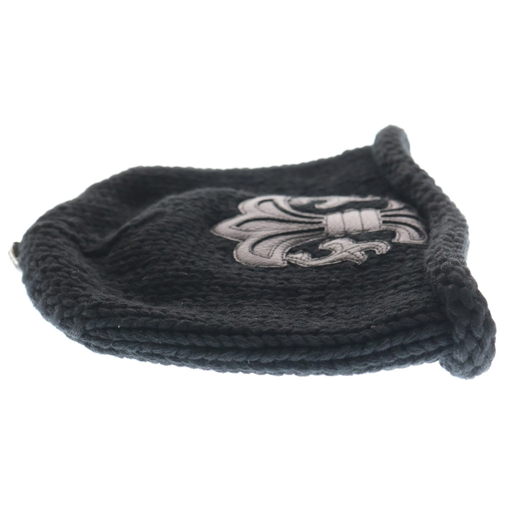 CHROME HEARTS(クロムハーツ) BEANIE CASH レザーパッチビーニー BS