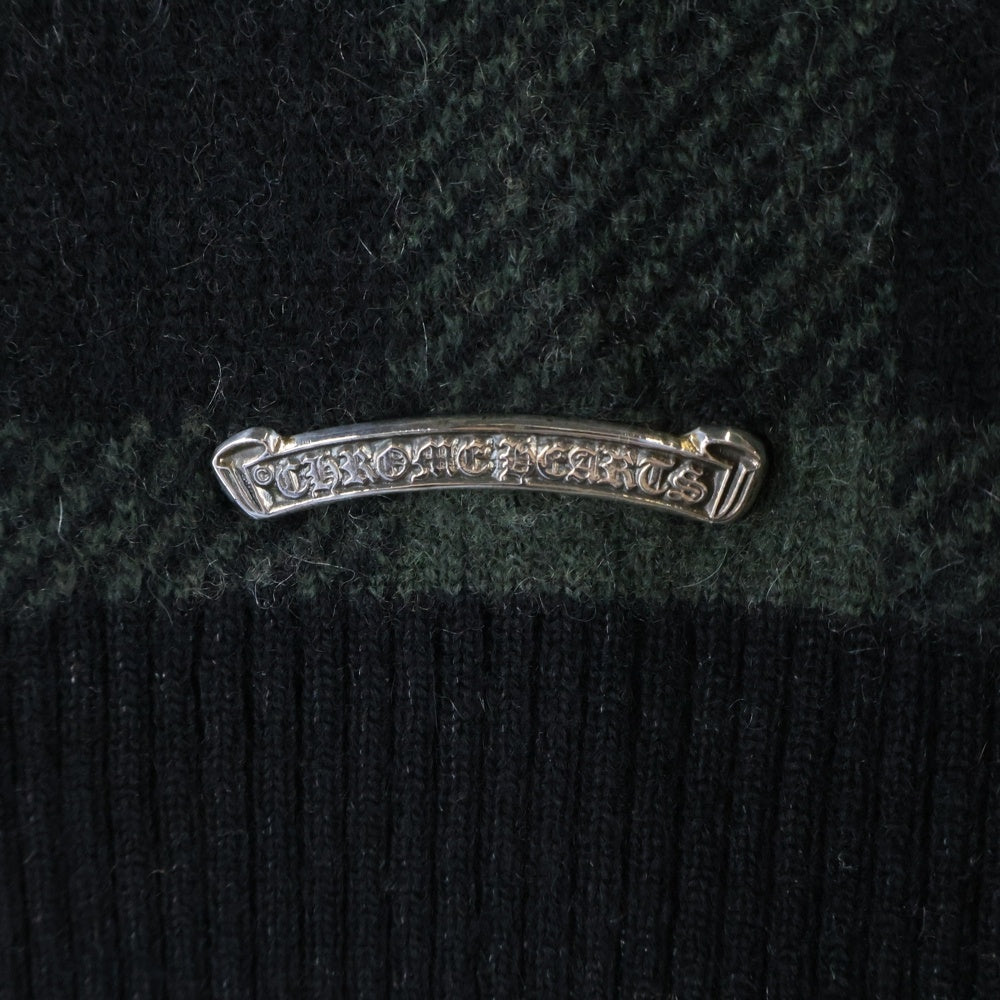 CHROME HEARTS(クロムハーツ) BIG CITY チェック柄Vネックニット