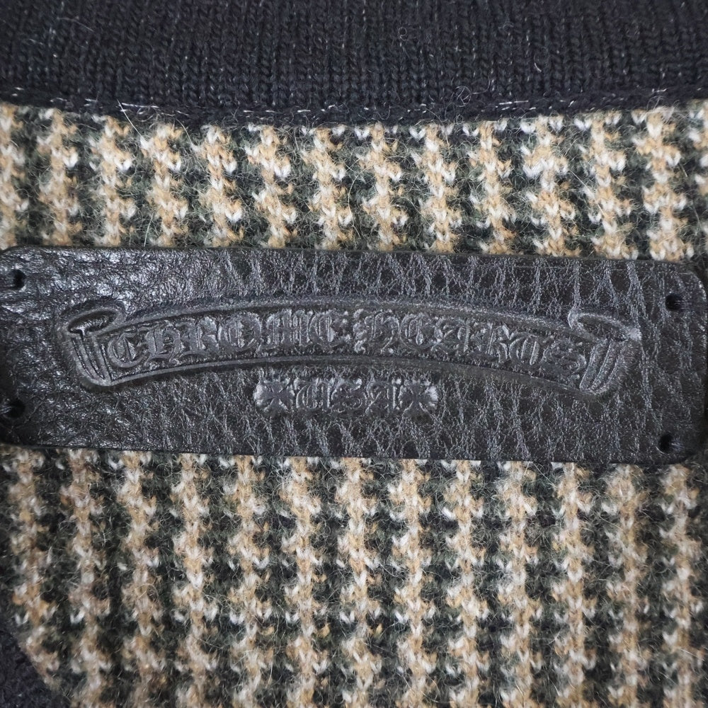 CHROME HEARTS(クロムハーツ) BIG CITY チェック柄Vネックニット
