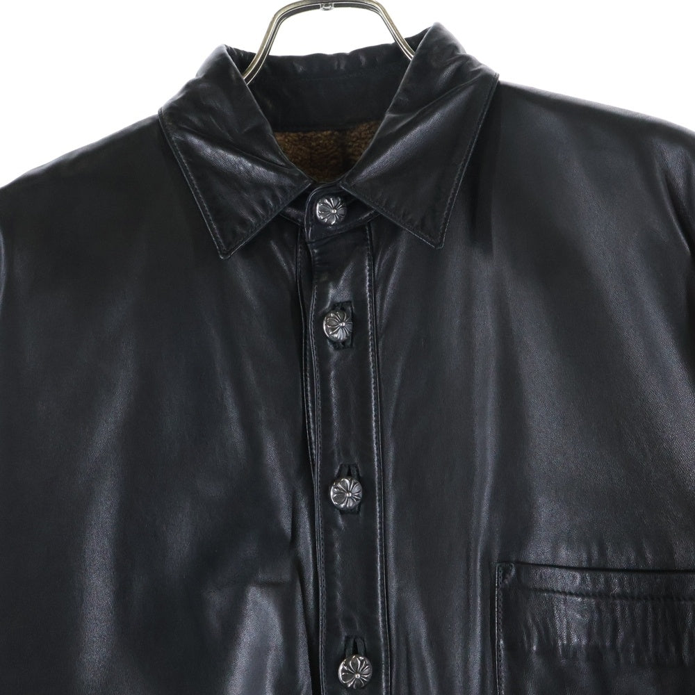 CHROME HEARTS(クロムハーツ) クロスボールボタン 裏地ムートンレザー