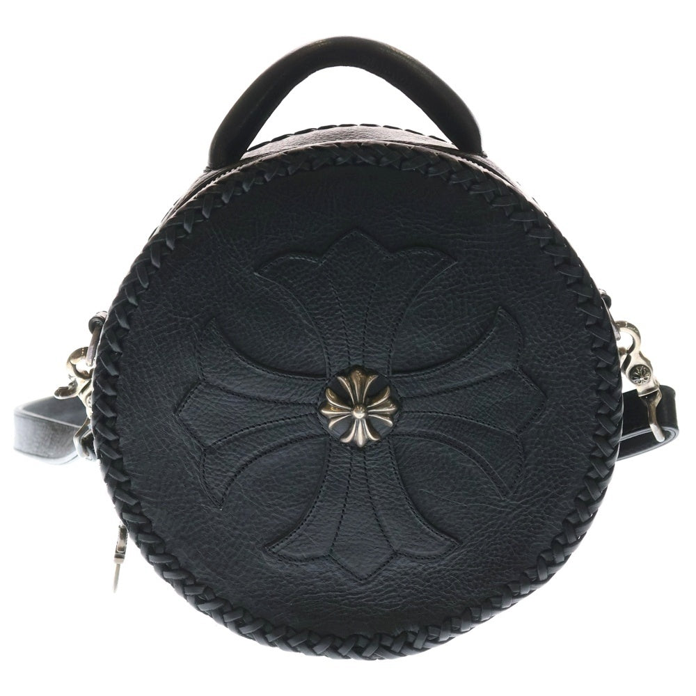 CHROME HEARTS(クロムハーツ) BLUE MOON CHプラス装飾2WAYレザーショルダーバッグ ブラック