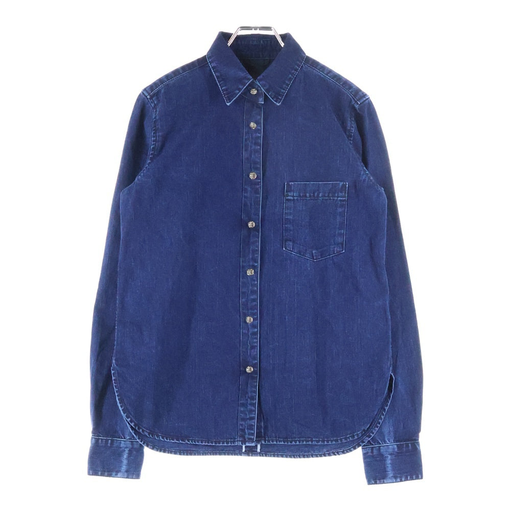 CHROME HEARTS(クロムハーツ) LOOSEENDS LS ルーズエンド 袖クロスパッチ クロスボールボタン デニム長袖シャツ インディゴ