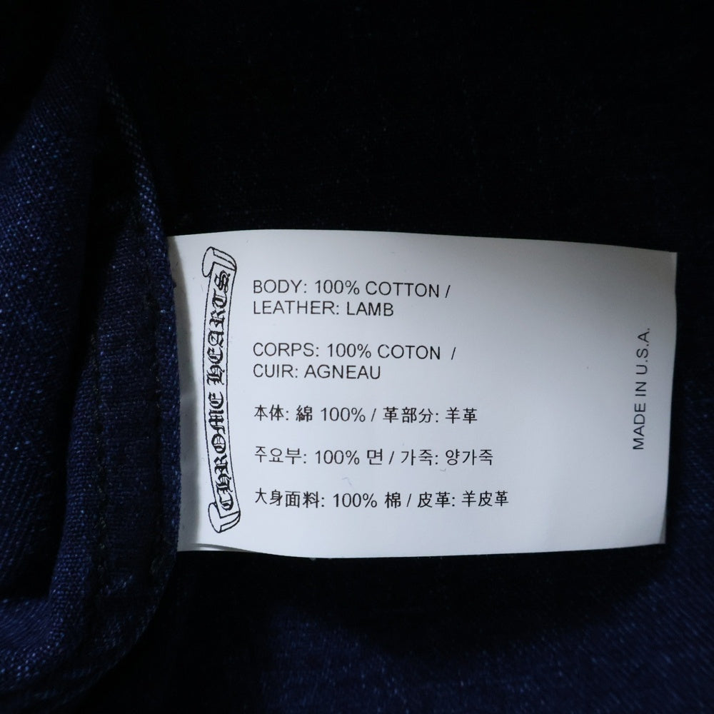 CHROME HEARTS(クロムハーツ) LOOSEENDS LS ルーズエンド 袖クロスパッチ クロスボールボタン デニム長袖シャツ インディゴ