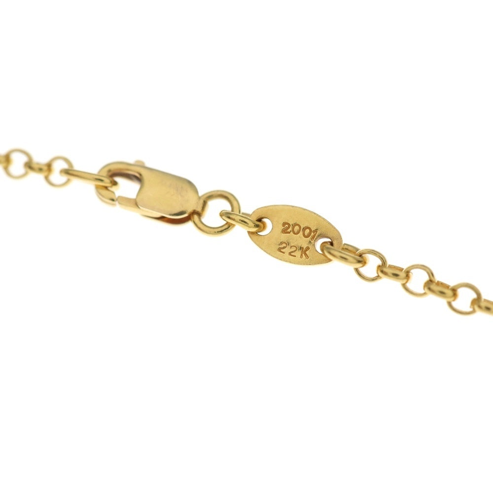 CHROME HEARTS(クロムハーツ) 22K NECKCHAIN R18 ロールチェーンネックレス 18inch ゴールド BCA010