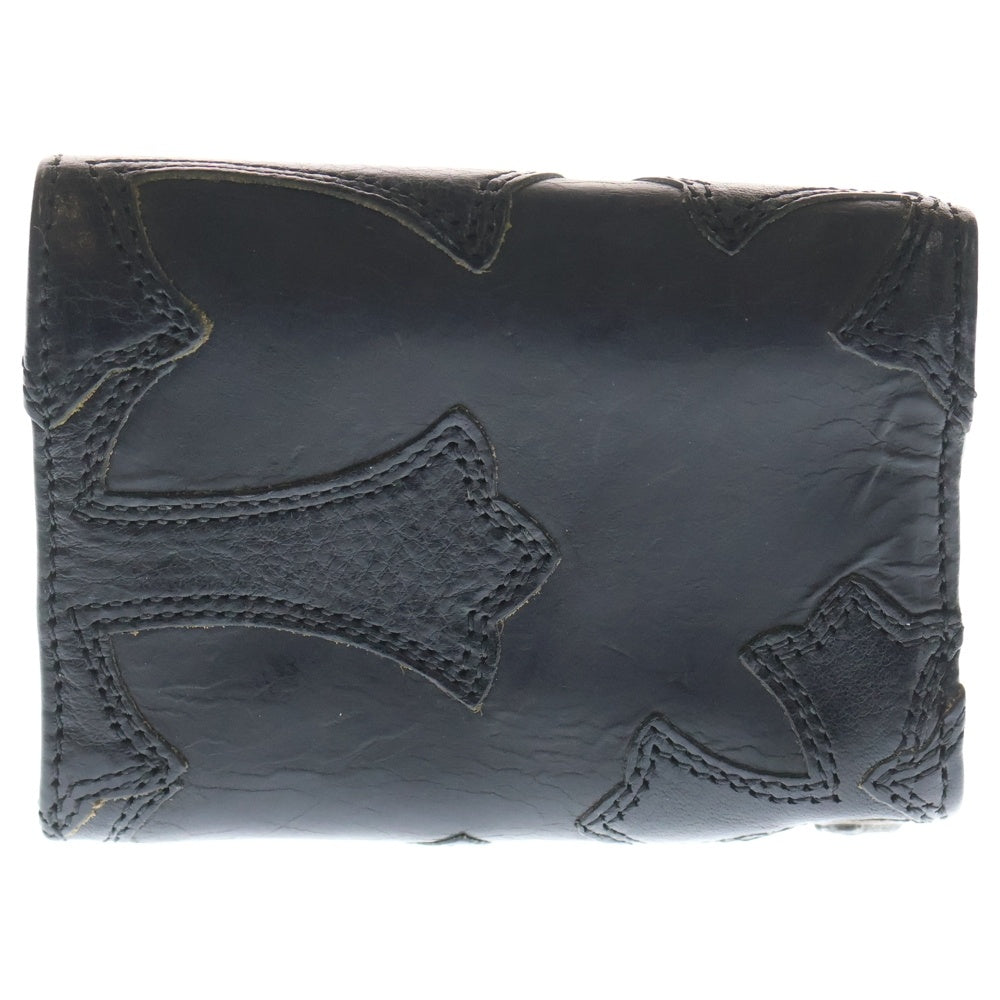 CHROME HEARTS 3FOLD クロスパッチ レザーウォレット CHROME HEARTS(クロムハーツ) 3FOLD 3フォールド クロスパッチ付き