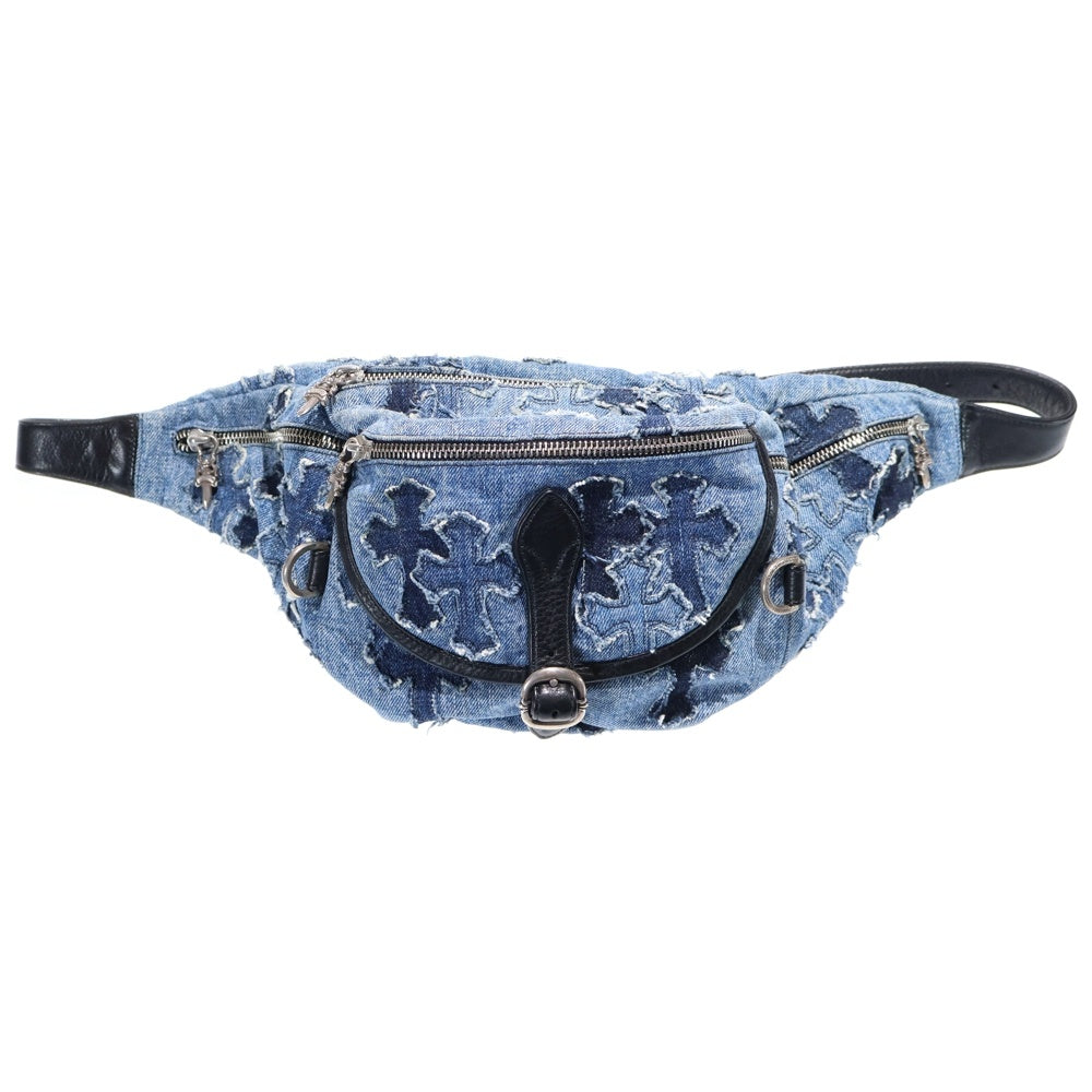 CHROME HEARTS(クロムハーツ) #1 SNAT PACK DNM SCTD PTCH/スナットパック クロスパッチガンスリンガーベルトデニムボディーバッグ インディゴ