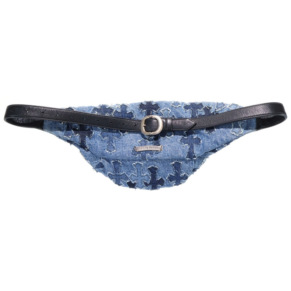 CHROME HEARTS(クロムハーツ) #1 SNAT PACK DNM SCTD PTCH/スナットパック クロスパッチガンスリンガーベルトデニムボディーバッグ インディゴ