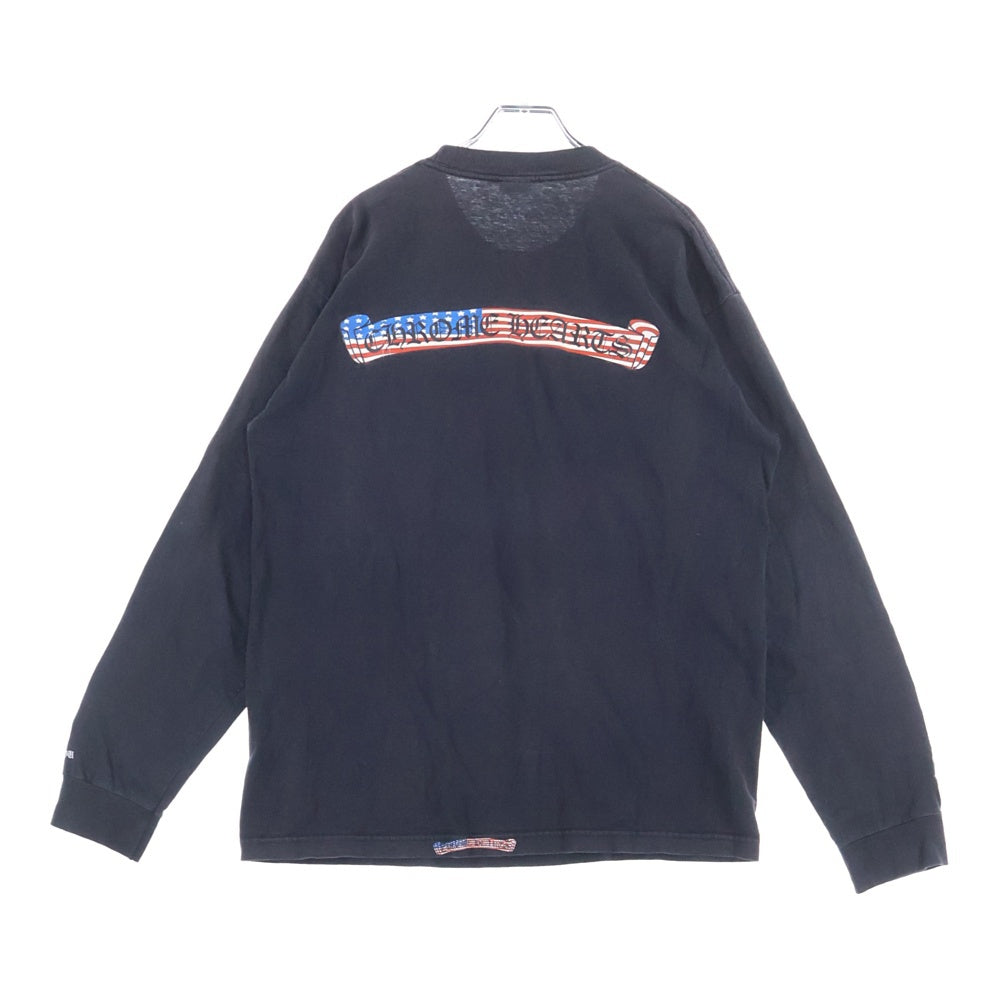 CHROME HEARTS(クロムハーツ) OLD US SCRL LS アメリカンフラッグロゴ ロングTシャツ 長袖カットソー