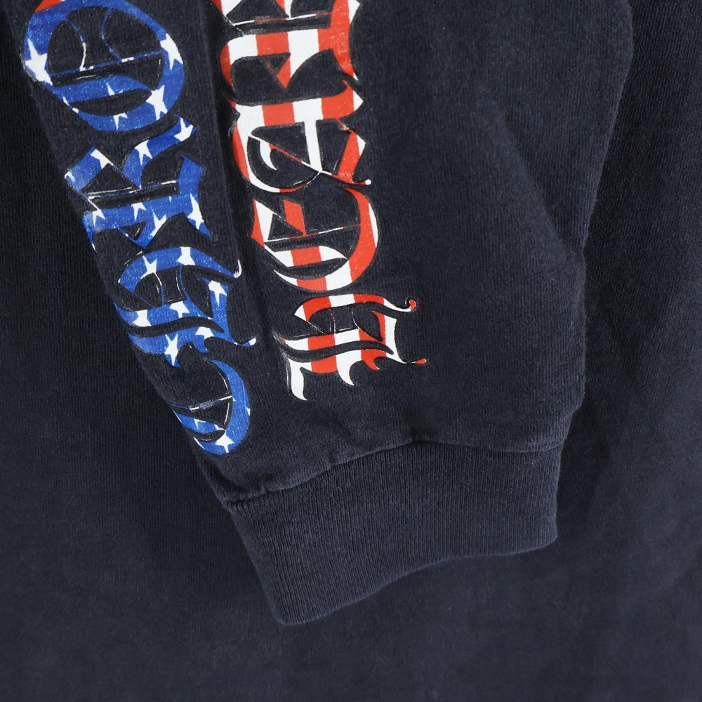 CHROME HEARTS(クロムハーツ) OLD US SCRL LS アメリカンフラッグロゴ ロングTシャツ 長袖カットソー