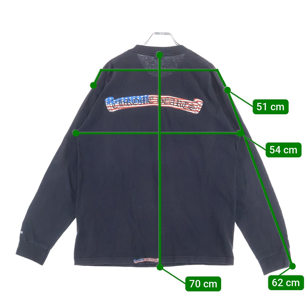 CHROME HEARTS(クロムハーツ) OLD US SCRL LS アメリカンフラッグロゴ ロングTシャツ 長袖カットソー