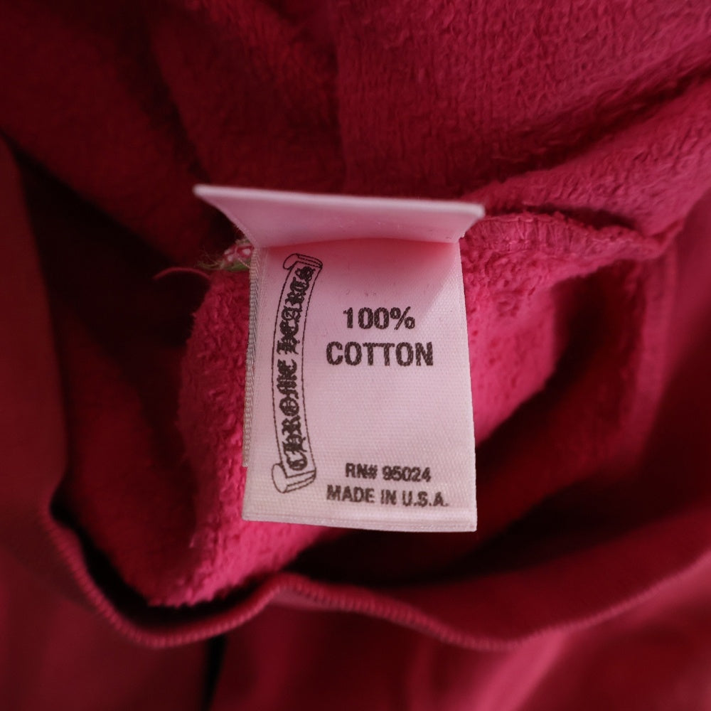 CHROME HEARTS(クロムハーツ) CH PLUS SWTSHRT HD ZIP CHプラスプリント ダガージップアップフーディーパーカー ピンク レディース