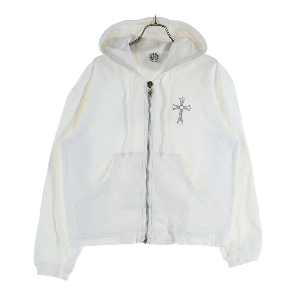 CHROME HEARTS(クロムハーツ) OLD T BAR #10DAGGER ZIP HOODIE Tバー #10ダガージップ パーカー ホワイト