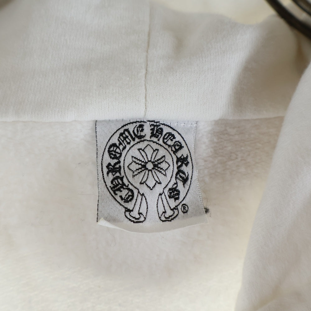 CHROME HEARTS(クロムハーツ) OLD T BAR #10DAGGER ZIP HOODIE Tバー #10ダガージップ パーカー ホワイト