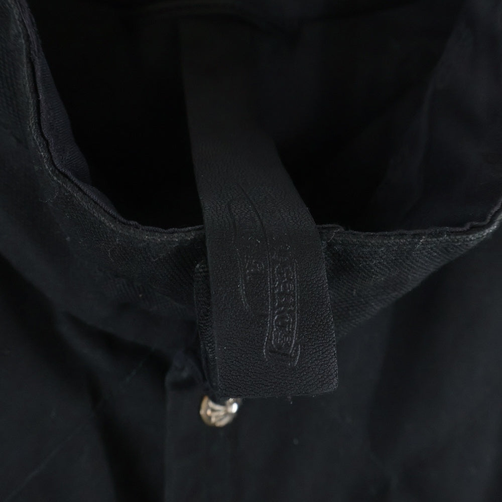 CHROME HEARTS(クロムハーツ) TEENAGE KICKS バックホースシューCHプラスプリント クロスボタンキルティングコットンダウンベスト ブラック