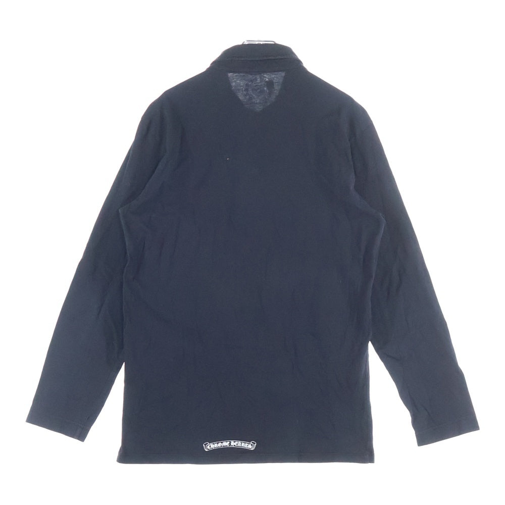 CHROME HEARTS(クロムハーツ) フレアボタンRS3プリント長袖カットソー ポロシャツ ブラック